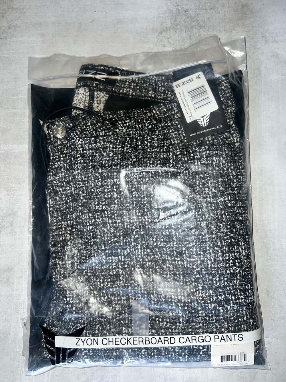 SIZE UP APPAREL Zyon Checkerboard Cargo Pants Rosemary Pants XL
